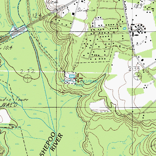Topographic Map of Walterboro Wastewater Treatment Facility, SC