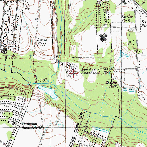 Topographic Map of City of Florence Wastewater Treatment Plant, SC
