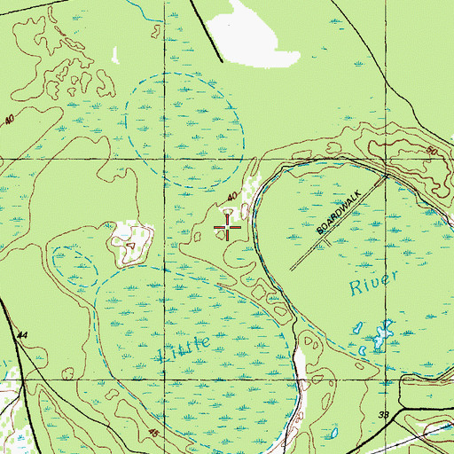 Topographic Map of George R Vereen Wastewater Treatment Plant, SC