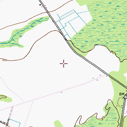 Topographic Map of Schwartz Wastewater Treatment Plant, SC