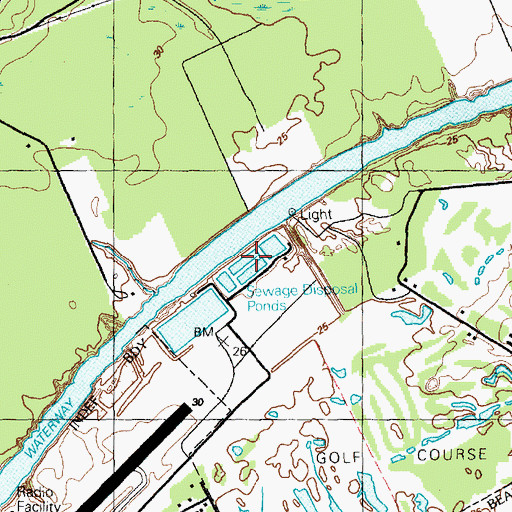 Topographic Map of North Myrtle Beach Crescent Beach Wastewater Treatment Facility, SC