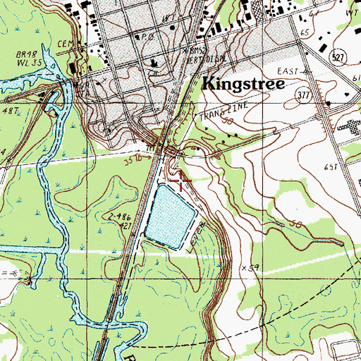Topographic Map of Kingstree Wastewater Treatment Plant, SC