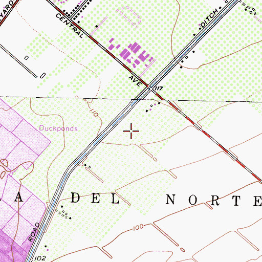 Topographic Map of Santa Clara Del Norte, CA