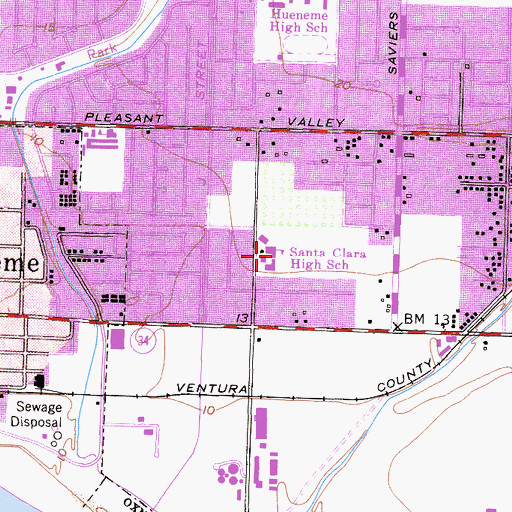 Topographic Map of Art Haycox Elementary School, CA