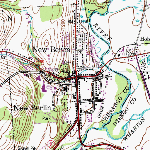 Topographic Map of New Eagle Hotel (historical), NY