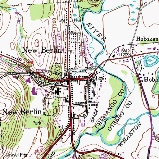 Topographic Map of Berean Baptist Church, NY