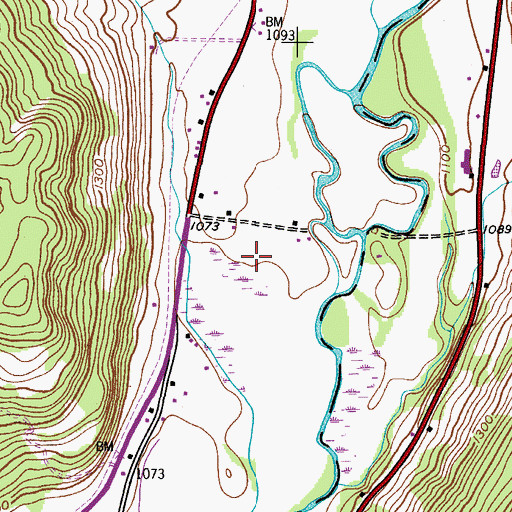 Topographic Map of Riverbend Golf Course, NY