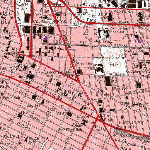 Topographic Map of Fulton Playhouse (historical), NY