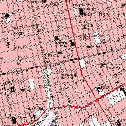 Topographic Map of Supreme Theater (historical), NY