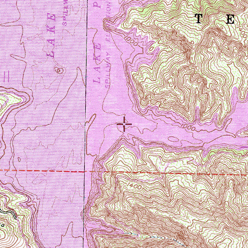 Topographic Map of Santa Felicia Canyon, CA