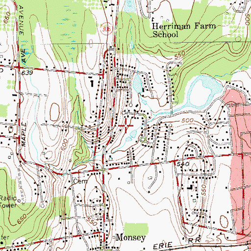 Topographic Map of Congregation Khal Torath Chaim, NY