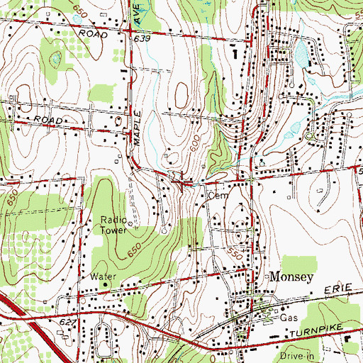 Topographic Map of Kol Yaakov Torah Center, NY