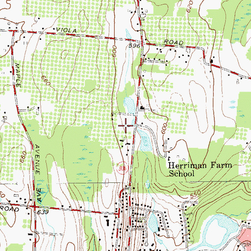 Topographic Map of Monsey Jewish Center, NY