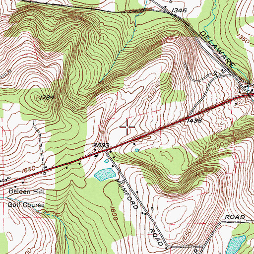Topographic Map of Flannerys Mobile Home Park, NY