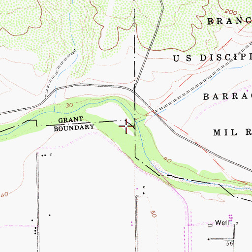 Topographic Map of Santa Lucia Canyon, CA