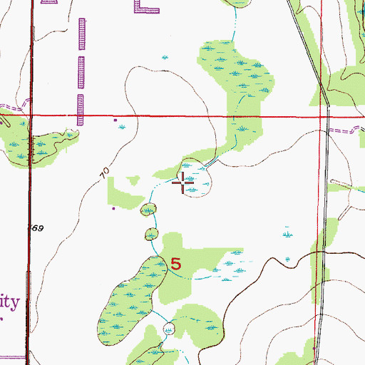 Topographic Map of Valencia Lakes, FL