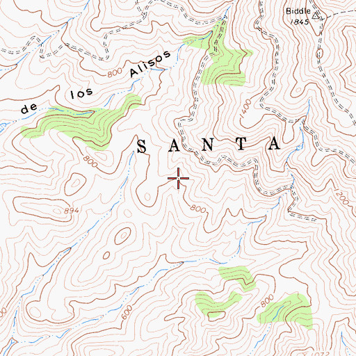 Topographic Map of Santa Manuela, CA