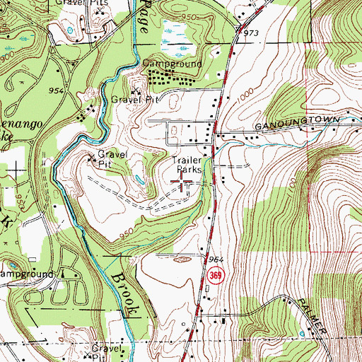 Topographic Map of Virginia City Mobile Home Court, NY