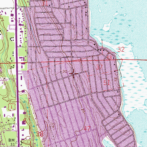 Topographic Map of Saint Augustine South, FL