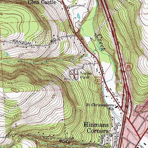 Topographic Map of Fortress Estates, NY