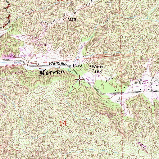 Topographic Map of Santa Margarita Fire Control Station, CA