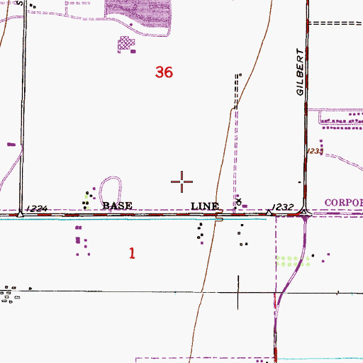 Topographic Map of Kingsgate, AZ