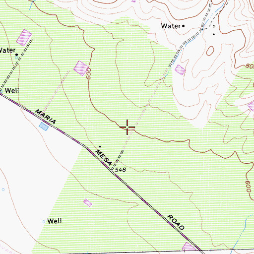 Topographic Map of Santa Maria Canyon, CA