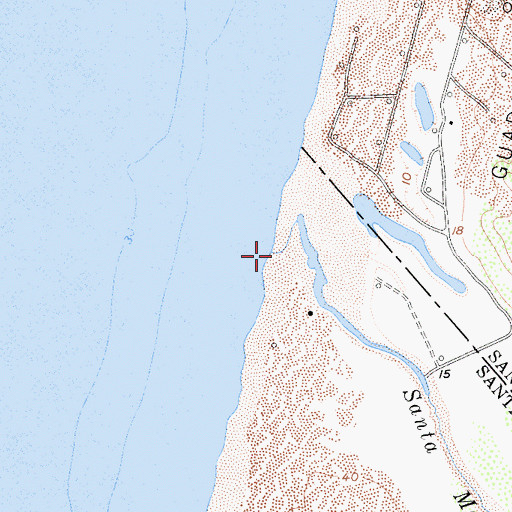 Topographic Map of Santa Maria River, CA