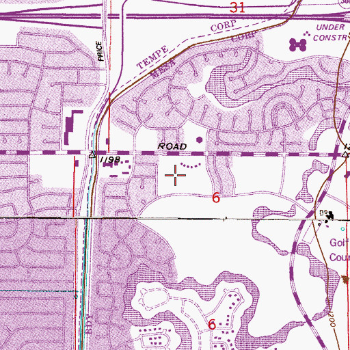 Topographic Map of Knoell East, AZ