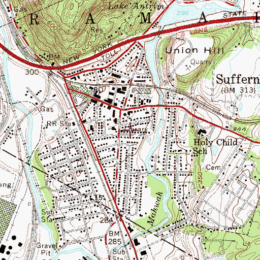 Topographic Map of Saint Mary's Indian Orthodox Church, NY