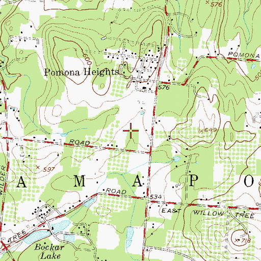 Topographic Map of Wesley Hills Synagogue, NY
