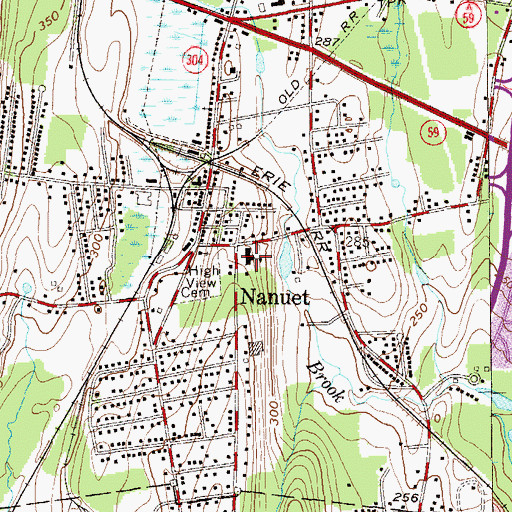 Topographic Map of Highview Elementary School, NY