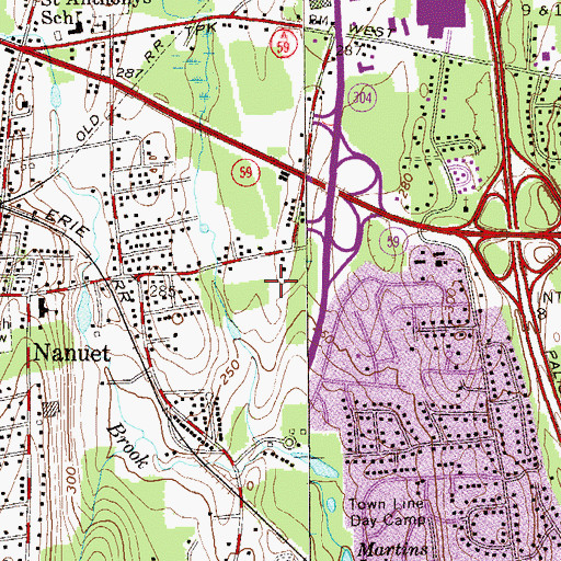 Topographic Map of A MacArthur Barr Middle School, NY