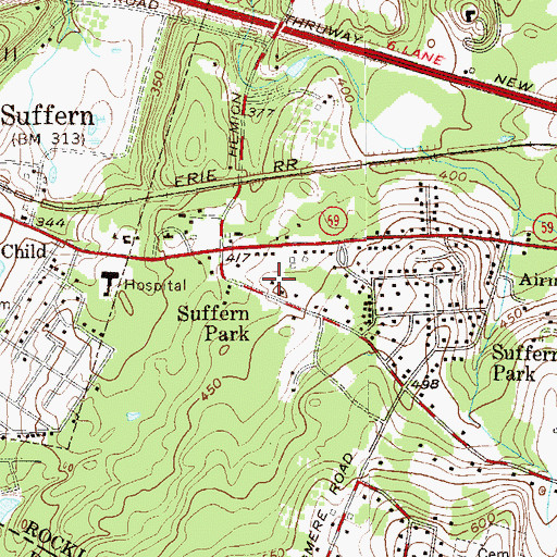Topographic Map of Bat Torah Academy, NY