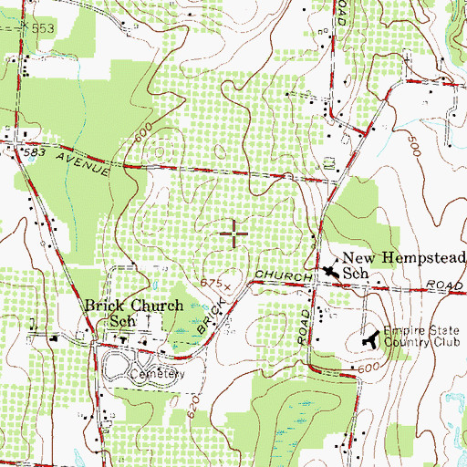 Topographic Map of Merrill L Colton School, NY