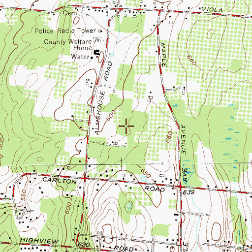Topographic Map of Bais Yaakov High School of Spring Valley, NY