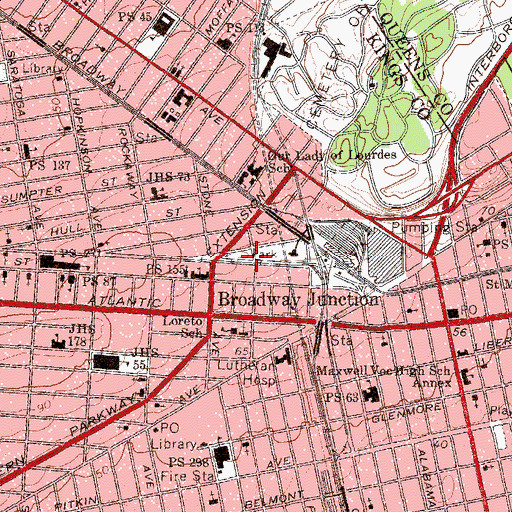 Topographic Map of Stone Theatre (historical), NY