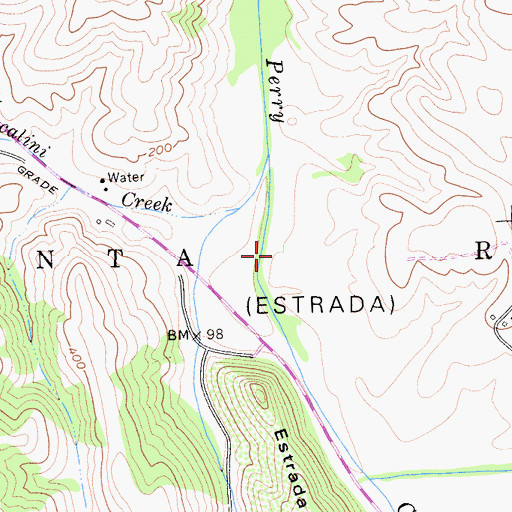 Topographic Map of Santa Rosa, CA