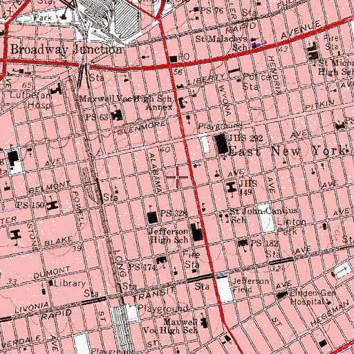 Topographic Map of Sheffield Theatre (historical), NY
