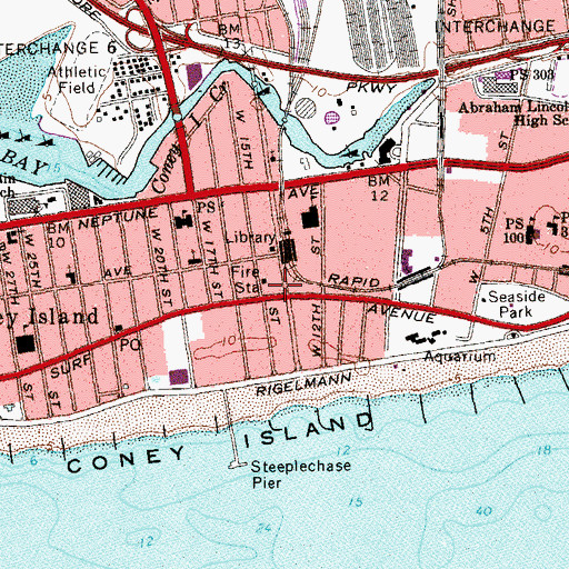 Topographic Map of Shore Theatre (historical), NY
