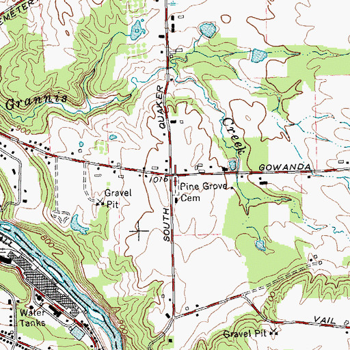 Topographic Map of Rosenburg School (historical), NY
