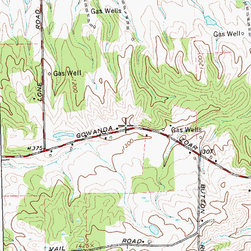 Topographic Map of Poverty Hill School (historical), NY