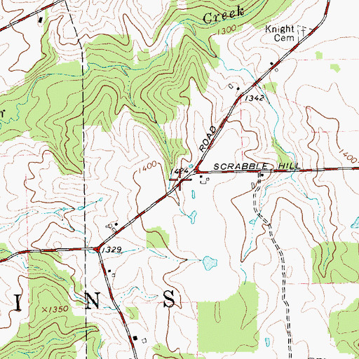Topographic Map of Scrabble Hill School (historical), NY