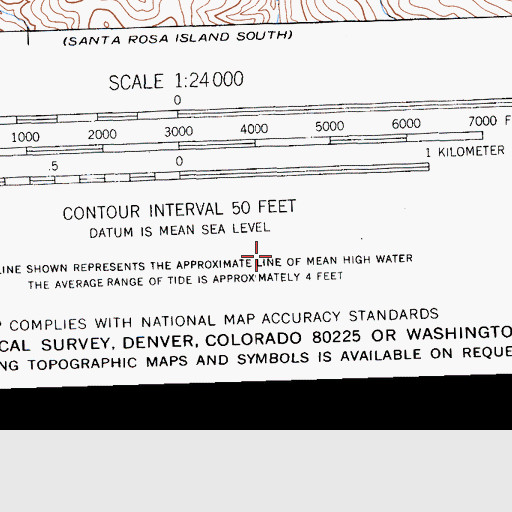 Topographic Map of Santa Rosa Island, CA