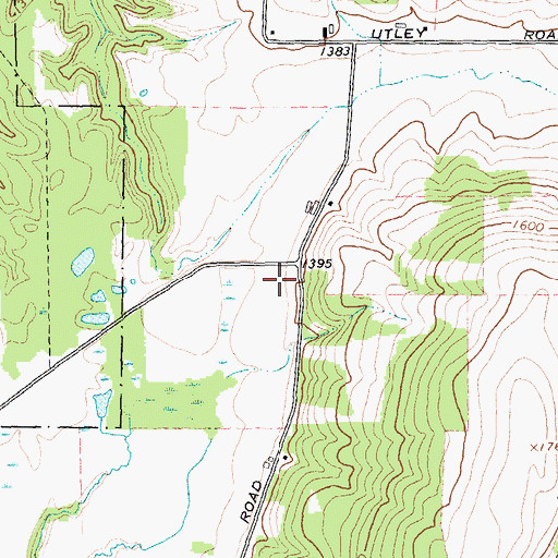 Topographic Map of Utley School (historical), NY