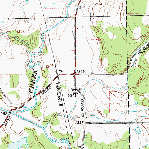 Topographic Map of Scott School (historical), NY