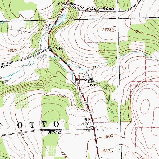 Topographic Map of Reed School (historical), NY