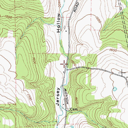 Topographic Map of Jersey School (historical), NY