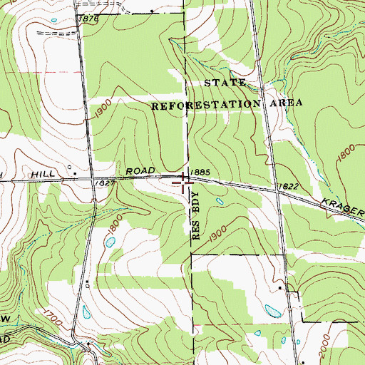 Topographic Map of Sprague School (historical), NY