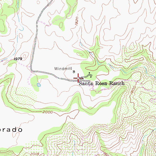 Topographic Map of Santa Rosa Ranch, CA